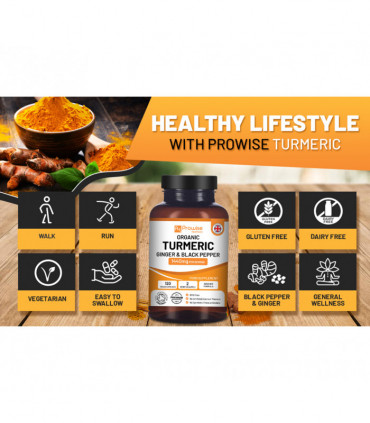 Prowise Turmeric Curcumin 1440mg with Black Pepper & Ginger