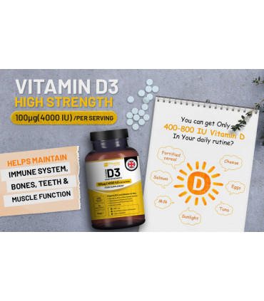 Prowise Vitamin D3 Vegetarian Tablets Immune Support Calcium Boost Bone Muscle