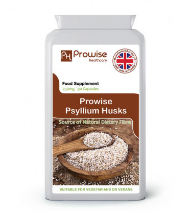 Psyllium Husks 750mg x 90 Capsules by Prowise Healthcare