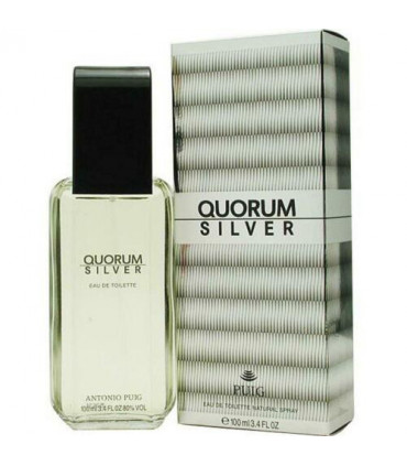 Puig Quorum Silver  Eau De Toilette Spray 100ml
