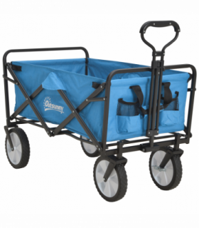 Pull Along Cart Folding Cargo Wagon Trailer Trolley For Beach Garden w/ Handle