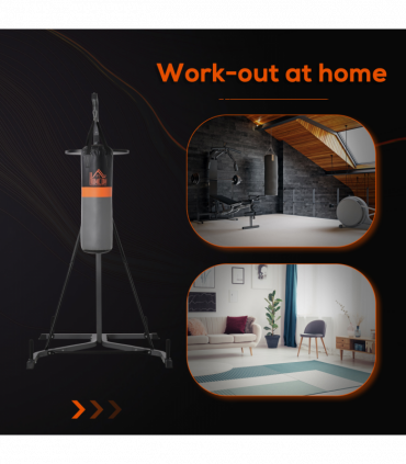 Punchbag & Speedball Boxing Station Frame Freestanding Training Home HOMCOM