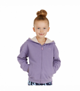 Purple Zip Up Girls Hoodie