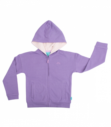 Purple Zip Up Girls Hoodie