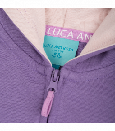 Purple Zip Up Girls Hoodie