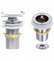 Push Drain without Overflow Function Chrome 6.4x6.4x9.1 cm