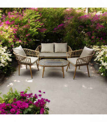 RATTAN 4 PCS GARDEN SET