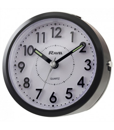 Ravel Black Round Tilt Alarm Clock RC029.3