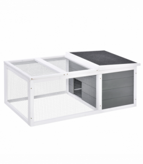 Rabbit Hutch Small Animal Cage Pet Run Cover, with Water-resistant Asphalt Roof