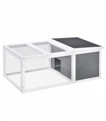 Rabbit Hutch Small Animal Cage Pet Run Cover, with Water-resistant Asphalt Roof