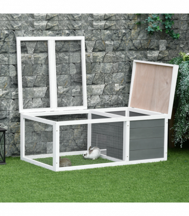 Rabbit Hutch Small Animal Cage Pet Run Cover, with Water-resistant Asphalt Roof