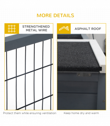 Rabbit Run Small Animal Hutch Guinea Pig House with Openable Main House & Roof