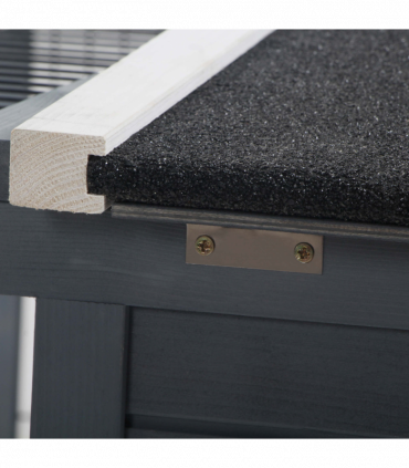 Rabbit Run Small Animal Hutch Guinea Pig House with Openable Main House & Roof