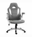 Racing Gaming Chair Height Adjustable Swivel Chair with Flip Up Armrests, Grey
