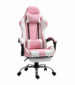 Racing Gaming Chair w/ Lumbar Support, Home Office Desk Gamer Recliner, Pink