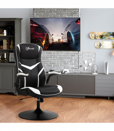 Racing Office Chair PVC Leather Computer Gaming Height Adjustable