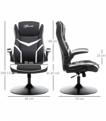 Racing Office Chair PVC Leather Computer Gaming Height Adjustable