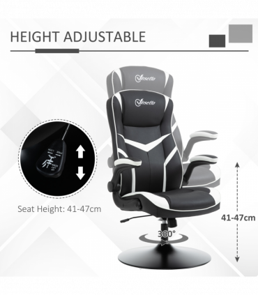 Racing Office Chair PVC Leather Computer Gaming Height Adjustable