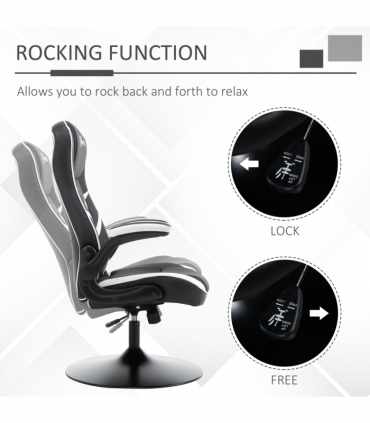 Racing Office Chair PVC Leather Computer Gaming Height Adjustable
