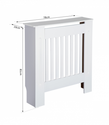 Radiator Cover Wooden Cabinet Shelving Home Office Vertical Slattted Vent