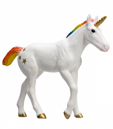 Rainbow Unicorn Baby Toy  Fantasy Mythical Creature Figure