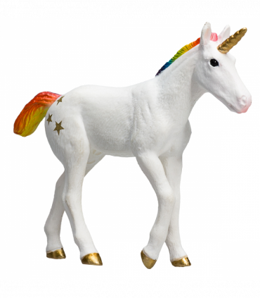 Rainbow Unicorn Baby Toy  Fantasy Mythical Creature Figure