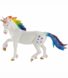 Rainbow Unicorn Toy  Fantasy Mythical Horse Figurine