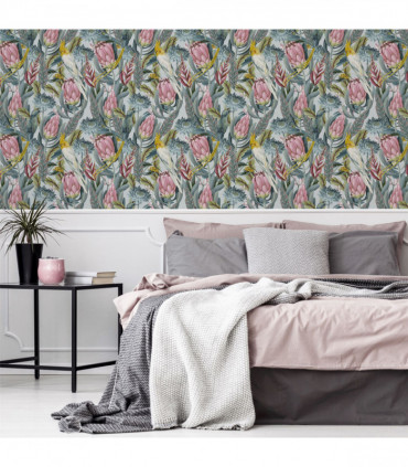 Rainforest Escape Green Pink sw12