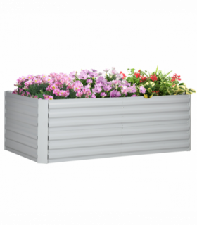Raised Beds for Garden Galvanised Steel Outdoor Planters with Reinforced Rods