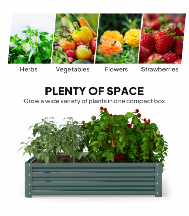 Raised Garden Bed Gardner Frame Outdoor Planter Kit Flower Vegetables Green