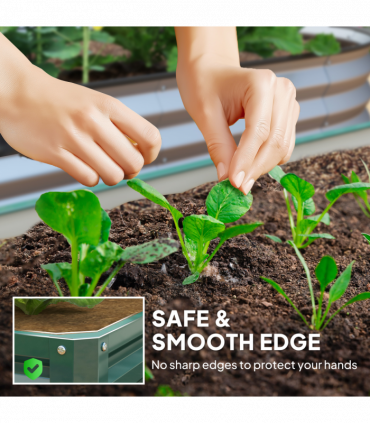 Raised Garden Bed Gardner Frame Outdoor Planter Kit Flower Vegetables Green