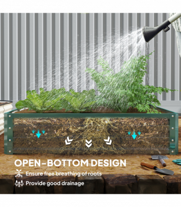 Raised Garden Bed Gardner Frame Outdoor Planter Kit Flower Vegetables Green