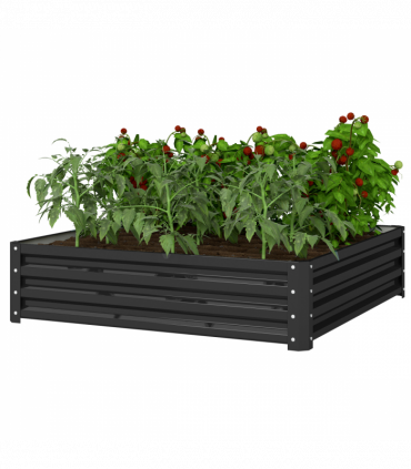 Raised Garden Bed Gardner Frame Outdoor Planter Kit Flower Vegetables Grey