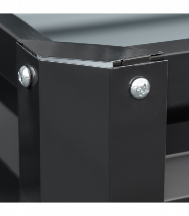 Raised Garden Bed Steel Planter Growing Box for Vegetables Flowers Grey