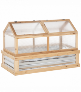 Raised Garden Bed with Greenhouse Top, 122x 61 x 81.7cm, Natural Kit