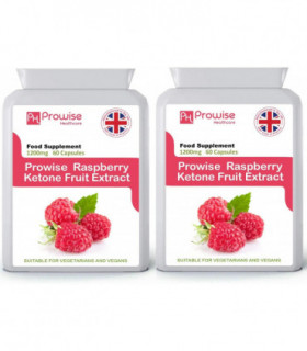 Raspberry Fruit Extract 1200mg - 60 Capsules x 2 Pack - UK Manufactured | GMP Standards by Prowise Healthcare