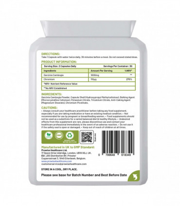 Raspberry Ketones + Garcinia Cambogia by Prowise Healthcare