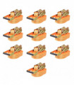 Ratchet Tie Down Straps 10 pcs 2 Tonnes 8mx50mm Orange