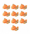 Ratchet Tie Down Straps 10pcs 0.4 Tonnes 6mx25mm Orange