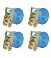 Ratchet Tie Down Straps 4 pcs 2 Tonnes 6mx38mm Blue