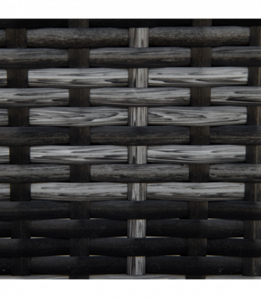 Rattan Footstool Ottoman w/Padded Cushion Outdoor 50x50x35 cm Grey