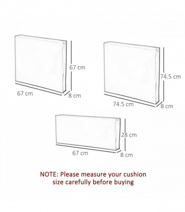 Rattan Garden Wicker Patio Furniture Cushion Cover Sofa Cover Replacement