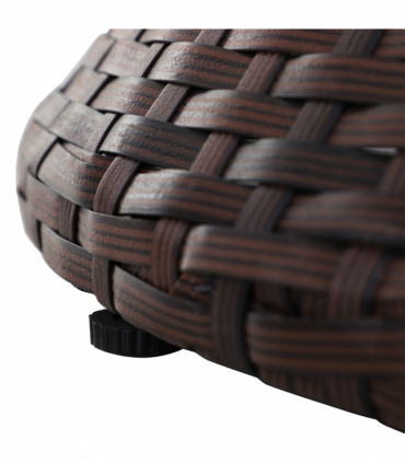 Rattan Ice Bucket Cooler Table Beer Patio Party Activity Bar W/Table-Brown