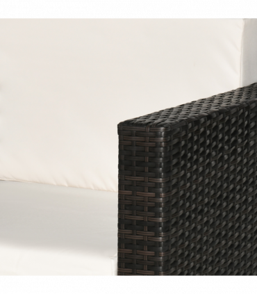 Rattan Single Sofa Chair Garden Wicker Weave Armchair Fire Resistant Brown