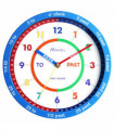 Ravel 25cm Time-Teacher Wall Clock - Blue R.KC.09