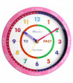 Ravel 25cm Time-Teacher Wall Clock - Pink R.KC.08