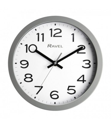 Ravel 25cm White Dial Grey Wall Clock R.WC.25.13