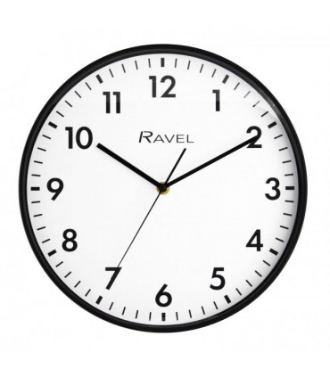 Ravel 30cm White Dial Black Wall Clock R.WC.30.3
