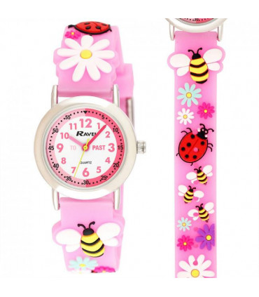 Ravel Children Girls 3D Cartoon Time Teacher Watch Bee R1513.83