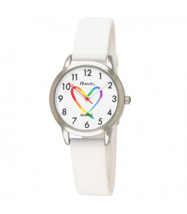 Ravel Girls & Boys Sports Pride Matters White Silicone Watch R1812.4S